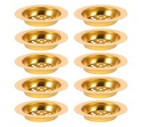 MUCKLILY 10 Pièces Porte-Parfum Doré en Fer Structure Perforée Élégante, Compatible Universellement pour Disque de Charbon, pour Cérémonies de Contemplation
