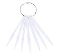 MUCKLILY 100Pièces Plaques de Couleur Ongles Éventail Palette de Pratique pour Blanc pour Art Ongles et Apprentissage Techniques
