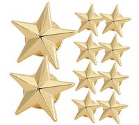 MUCKLILY 10pièces Badges Étoiles Métal Doré Badges Évaluation Étoile Accessoires Vestimentaires Pour Vêtements Épingles Dorées à Branches Objets Art Cuivre Mode