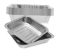 MUCKLILY 10pièces Barquettes Aluminium Jetables Grandes Barquettes Pour Réchauffer Et Rôtir Les Aliments Set De Plats à Four