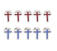 MUCKLILY 10pièces Lot De Épingles Religieuses Métal Croix Chrétienne Broches Pour Costume Et Robe Épingle De Foi Pour Première Communion Et Événement Spécial