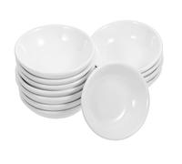 MUCKLILY 12 pièces Lot de Coupelles Porcelaine Blanche pour Sauces et Dips Bols Céramique Lisses pour Apéritifs Repas et Barbecue Service Table Élégant et Polyvalent