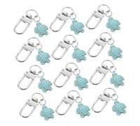 MUCKLILY 12 Pièces Porte-curse pendentif en tortue porte-clés en forme d'animal Charmes de porte-clés Sac suspendu porte-clés kawaii porte-clés animaux bijoux de tortue alliage de zinc Vert