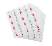 MUCKLILY 120 Pièces Serviettes de Table en Papier Jetables Décoratives de Noël Motif Cloche Festive, Absorption pour Dîner et Fêtes de Vacances