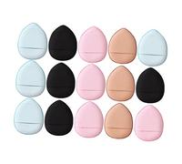 MUCKLILY 15 Pièces Éponges à Mélanger Mini pour Maquillage Portable en Plastique, Applicateurs de Poudre Petits et Faciles à Nettoyer pour Usage Sec et Humide Quotidien Couleur Aléatoire