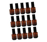 MUCKLILY 15 Pièces Flacons Vernis à Ongles Verre avec Pinceau Rechargeables pour DIY Nail Art Bouteilles Vides pour Stockage Vernis Huile Cuticule et Peinture de Retouche
