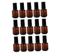 MUCKLILY 15 Pièces Flacons Vernis à Ongles Vides Cylindriques Verre avec Pinceau pour DIY Stockage Sûr de Vernis Huiles et Crèmes et Fuite pour Voyage