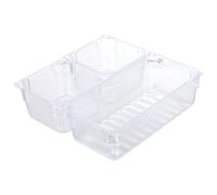 MUCKLILY 16pièces Boîte De Rangement Cosmétique à Tiroirs Transparents Organisateur Pour Maquillage Cotons-tiges Disques Démaquillants Et Produits De Beauté