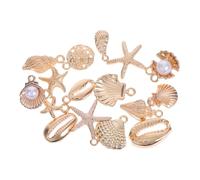 MUCKLILY 16pièces Breloques Animaux Marins Émail Bijoux Côtiers Pour Femmes Parures De Vacances Plage Set Pour Diy Colliers Et Bracelets