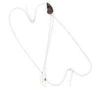 MUCKLILY 1Ensemble Colliers de Couple Pendentif Cœur Accessoire Adaptable pour Hommes et Symbolisant Amour et Engagement pour Offrir