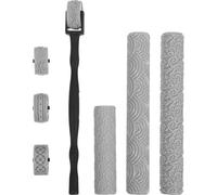 MUCKLILY 1ensemble Set Textures pour Argile Polymère avec Manche Interchangeable Kit Complet Outils pour Création de Bijoux Pâte à Modeler pour DIY Boucles Oreilles et Poterie Artisanale