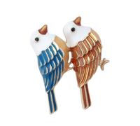 MUCKLILY 1Pièce Broche Huile Dorée pour Vêtements Accessoire Élégant Oiseau pour Manteaux Robes et Sac de Saint Valentin pour Femme