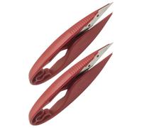 MUCKLILY 2 Ensembles Ciseaux de Couture de U Marron avec Tête Remplaçable, Matériau Abs et Acier au Carbone, pour Découpe de Tissu et Sellerie, Usage Professionnel et Domestique,