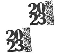 MUCKLILY 2 Ensembles Étiquettes Découpées Éblouissant pour Décoration De Remise Accessoires Festifs pour Créer Un Fond Photo Élégant 40 Pièces * 2