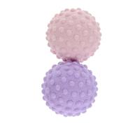 MUCKLILY 2 Pièces Balles de Massage Silicone pour Fascia Lot de Rose Massage Portables pour Relaxation Musculaire et Points de Déclenchement Compacte