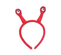 MUCKLILY 2 pièces Bandeau Cheveux Forme Antennes Escargot pour Femmes et Filles Accessoires Coiffure Fun et Cosplay Décorations Photo Fête Rouge et Noir