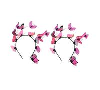 MUCKLILY 2 Pièces Butterfly Headpiece Bridal Hair Bands Lightweight Comfortable Wedding Hair Accessories For Women And Elegant Fascinators For Tea Party And Costume