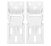 MUCKLILY 2 Pièces Charnière de Porte de Congélateur, Charnière de Réfrigérateur, Plastique Blanc, 3 Trous, pour Petit Congélateur, Vitrine Réfrigérée et Meuble de Présentation
