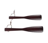 MUCKLILY 2 Pièces Chausse-pied en Bois à Long Manche, Outil de Levage | Modèle de Voyage, Corde Suspendre, Protège la Chaussure, Limite les Blessures du Pied, Usage Quotidien