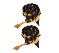 MUCKLILY 2 Pièces Collier de corde d'honneur décorations bleu honneurs rubans tissu rose cordons d'honneur de remise des diplômes cordons de graduation polyester Yellow