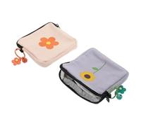 MUCKLILY 2 Pièces de Rangement pour Serviettes Hygiéniques Lot de Toile Colorés et Mignons pour Stockage des Protections Féminines pour Écoles Bureaux et Voyages