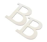 MUCKLILY 2 Pièces Décoration Murale Lettres Pour L'artisanat Lettres Pour Mur Lettres Géantes Lettres Murales Lettres Pour La Fête Beige Bois