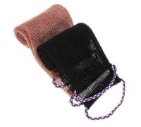 MUCKLILY 2 pièces Filet de Africain Exfoliant Corps Maille Élastique Gommage Pratique pour Peau Lisse et Nettoyage Profond Serviette de Bain pour Usage Quotidien