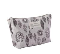 MUCKLILY 2 pièces Lot Trousse Maquillage Toile Imprimée Multifonction Petite Pochette Cosmétique Voyage Compacte et Légère pour Femme