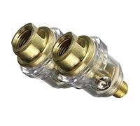 MUCKLILY 2 pièces Mini In-line Oiler Pouce Accessoires Compresseur Pneumatique Lubrificateur Huileur Aluminium pour Outils Pneumatiques
