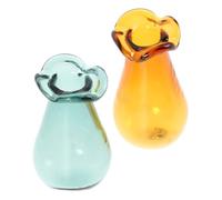 MUCKLILY 2 Pièces Mini-Vase Miniatures de Maison de poupée Miniatures pour l'artisanat Maison de poupée Micro Paysage Choses Miniatures de Petites Choses Mini Bouteilles en Verre Un Verre