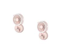 MUCKLILY 2 Pièces Mini Ventilateur Portable USB à Pince Ventilateur de Cou Outil de Refroidissement pour Camping Bureau Rose