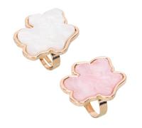 MUCKLILY 2 pièces Palette à Ongles Anneau Palette Mélange pour Manucure Nail Art Professionnel Pigments et Vernis Accessoire Nail Art Pratique pour Peintres et Pédicure