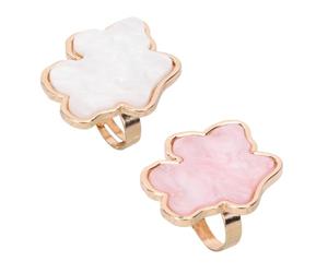MUCKLILY 2 pièces Palette à Ongles Anneau Palette Mélange pour Manucure Nail Art Professionnel Pigments et Vernis Accessoire Nail Art Pratique pour Peintres et Pédicure