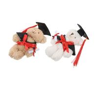 MUCKLILY 2 Pièces Poupée Dr Ours peluche diplômé mignon farci service Graduation Présents de remise des diplômes mini ours de remise des diplômes ours de la saison des diplômes Feutrine