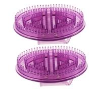 MUCKLILY 2 Pièces Silicone Body Massage Brush Handheld For Muscle Tension Relief And Circulation Soft Skin-friendly Shower Scrubber For Home And Travel