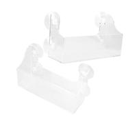 MUCKLILY 2 Pièces Support de Surface de Ventouse Support de Rangement à Ventouse Support d'étagère de congélateur Support de ventou étagère à Soda Acrylique Transparent