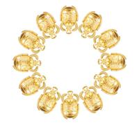 MUCKLILY 20 Pièces Breloques Scarabées Vintage en Métal Or pour Fabrication Bijoux Diy, Pendentifs Mini Scarabée Résistants la Décoloration, pour Colliers et Créations Artisanales