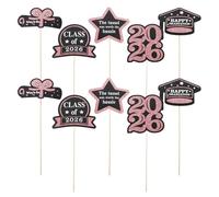 MUCKLILY 20 Pièces Ensemble Créatif de Décoration pour Fête de Remise de Diplômes Présent de Diplôme, Accessoires en Papier et Bois, Design Facile à Insérer, Adapté aux Décorations