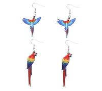 MUCKLILY 2Paires Boucles Oreilles pour de Motifs Oiseaux Pigeon Hibou Accessoires de Mode Confortables et Durables pour Toutes