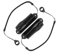 MUCKLILY 2pcs Cordon Rétractable pour Stylet en Plastique Noir avec Fixation Stylo et Fonction Anti-perte, pour Professionnels et Étudiants