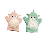 MUCKLILY 2pièces Boules De Bain Pour Garçon Fille à Motif Dessin Gants De Douche Double Usage Pour Garçon Fille Accessoire De Bain Joli Et