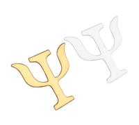 MUCKLILY 2Pièces Broche avec Lettres Grecques pour Femmes Accessoire Créatif et Unique pour Vêtements et Sacs pour Occasions et Décontractées