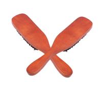 MUCKLILY 2pièces Brosse Plate à Cheveux Bois avec Poils Doux Lot pour Coiffure et Massage du Chevelu Adaptée aux Cheveux Bouclés Entretien Quotidien