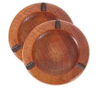 MUCKLILY 2Pièces Cendrier Rond Cendrier de Table Vintage pour Maison Bureau Restaurant Accessoire Élégant pour Fumeurs