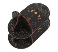 MUCKLILY 2pièces Étagère Affichage des Phases Lune Style Et Cristal pour Maison Support Mural Plateau