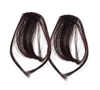 MUCKLILY 2Pièces Extensions Clip Invisible de Fausse Frange et Postiches Pratiques Boudins