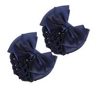 MUCKLILY 2pièces Filet Chignon Femme Élégant Avec Nœud Noeud Filet Cheveux Infirmière Professionnel Pour Coiffure Tenue Formelle Accessoire Cheveux Femme Pour Bureau Et Hôtesse Lot