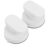 MUCKLILY 2pièces Poignée à Ventouse pour Porte Verre Poignée Antidérapante Polyvalente pour Douche Tiroir Et Réfrigérateur sans Perçage Maintien Ferme Et Design Moderne Blanc