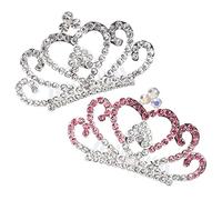 MUCKLILY 2pièces Tiaras Pour Filles Peignes à Cheveux Élégants Pour Accessoires De Déguisement Et Anniversaire
