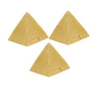 MUCKLILY 3 Pièces de Table de Sable Pyramide Enfants Pyramides Ancien Petit Jouets pyramidaux Figurines décor à la Maison modèle Mini-Pyramide Pyramide décorative résine Doré